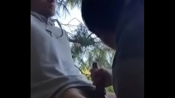 Handjob outdoors