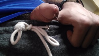 Flaccid and pouring out precum