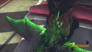 Furry Yaoi – Demond Wolf & Dragon Yiff 2/2