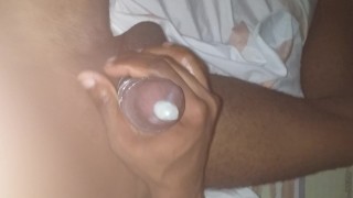 sexy Jamaican cum in condom.